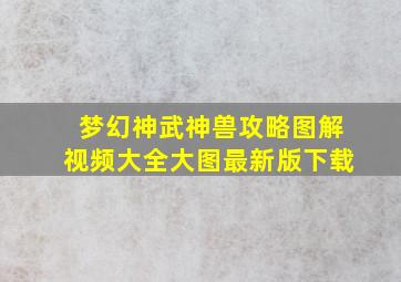 梦幻神武神兽攻略图解视频大全大图最新版下载