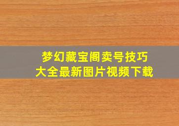 梦幻藏宝阁卖号技巧大全最新图片视频下载