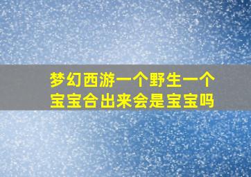 梦幻西游一个野生一个宝宝合出来会是宝宝吗