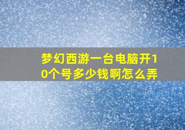 梦幻西游一台电脑开10个号多少钱啊怎么弄