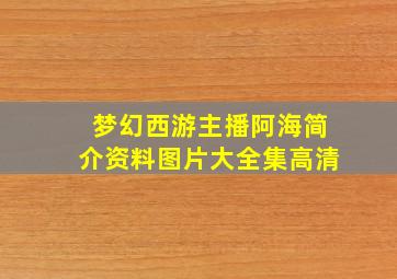 梦幻西游主播阿海简介资料图片大全集高清