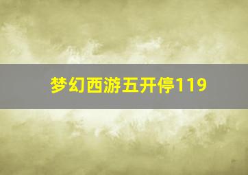 梦幻西游五开停119