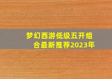 梦幻西游低级五开组合最新推荐2023年