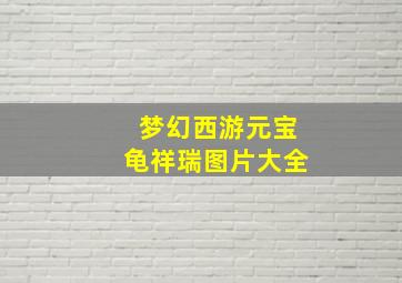 梦幻西游元宝龟祥瑞图片大全