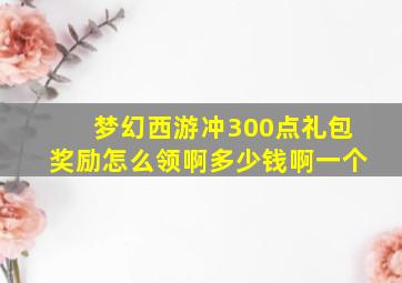 梦幻西游冲300点礼包奖励怎么领啊多少钱啊一个