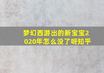 梦幻西游出的新宝宝2020年怎么没了呀知乎