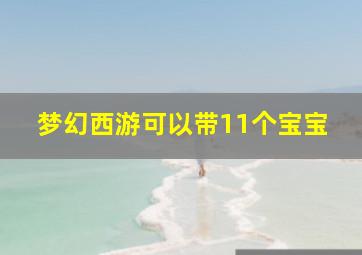 梦幻西游可以带11个宝宝