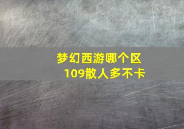 梦幻西游哪个区109散人多不卡