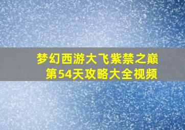 梦幻西游大飞紫禁之巅第54天攻略大全视频