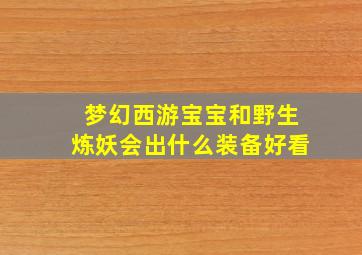 梦幻西游宝宝和野生炼妖会出什么装备好看