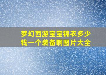 梦幻西游宝宝锦衣多少钱一个装备啊图片大全