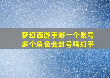 梦幻西游手游一个账号多个角色会封号吗知乎