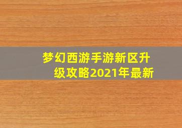 梦幻西游手游新区升级攻略2021年最新