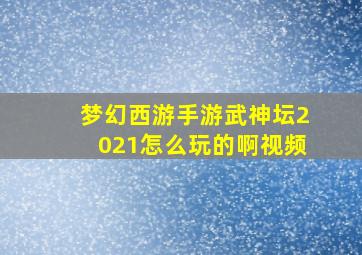 梦幻西游手游武神坛2021怎么玩的啊视频