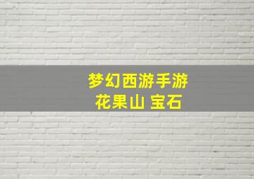 梦幻西游手游 花果山 宝石