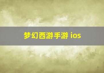 梦幻西游手游 ios