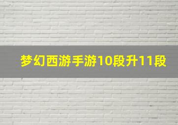 梦幻西游手游10段升11段