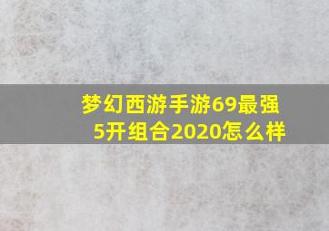 梦幻西游手游69最强5开组合2020怎么样