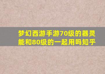 梦幻西游手游70级的器灵能和80级的一起用吗知乎