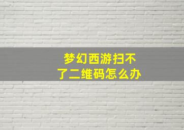 梦幻西游扫不了二维码怎么办