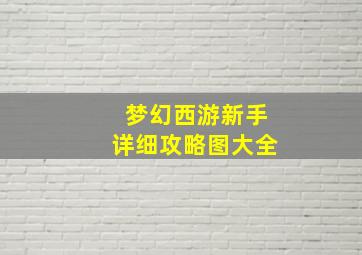 梦幻西游新手详细攻略图大全