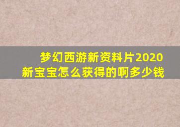 梦幻西游新资料片2020新宝宝怎么获得的啊多少钱