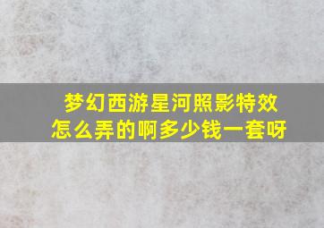 梦幻西游星河照影特效怎么弄的啊多少钱一套呀