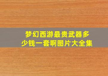 梦幻西游最贵武器多少钱一套啊图片大全集