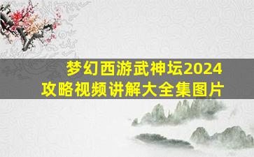 梦幻西游武神坛2024攻略视频讲解大全集图片