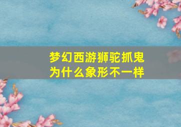 梦幻西游狮驼抓鬼为什么象形不一样