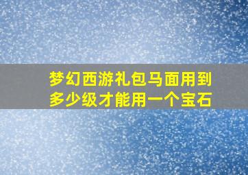 梦幻西游礼包马面用到多少级才能用一个宝石