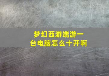 梦幻西游端游一台电脑怎么十开啊