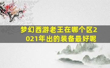 梦幻西游老王在哪个区2021年出的装备最好呢