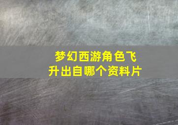 梦幻西游角色飞升出自哪个资料片