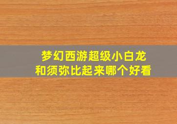 梦幻西游超级小白龙和须弥比起来哪个好看