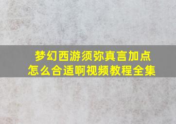 梦幻西游须弥真言加点怎么合适啊视频教程全集