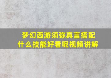 梦幻西游须弥真言搭配什么技能好看呢视频讲解