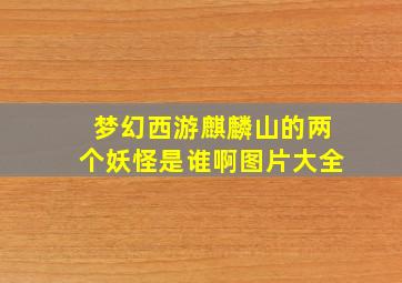 梦幻西游麒麟山的两个妖怪是谁啊图片大全