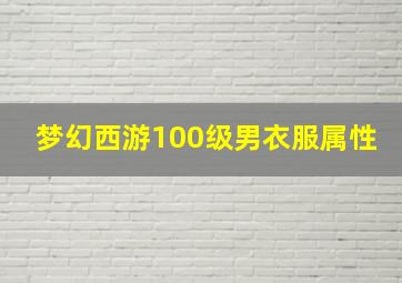 梦幻西游100级男衣服属性