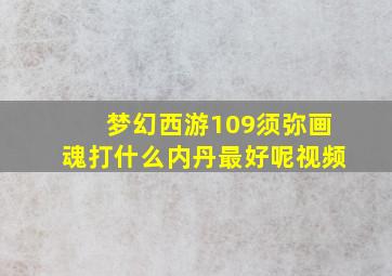 梦幻西游109须弥画魂打什么内丹最好呢视频