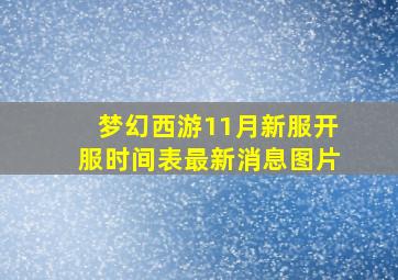 梦幻西游11月新服开服时间表最新消息图片