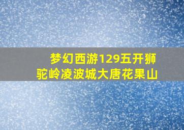 梦幻西游129五开狮驼岭凌波城大唐花果山