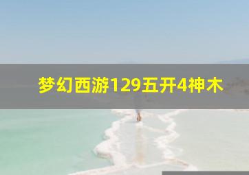 梦幻西游129五开4神木