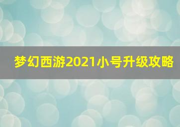 梦幻西游2021小号升级攻略