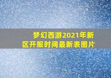 梦幻西游2021年新区开服时间最新表图片