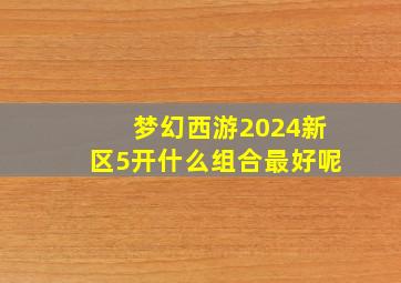 梦幻西游2024新区5开什么组合最好呢