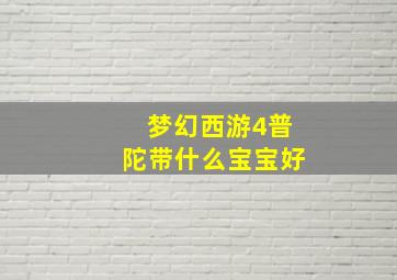 梦幻西游4普陀带什么宝宝好