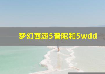 梦幻西游5普陀和5wdd