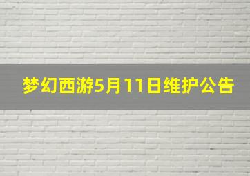 梦幻西游5月11日维护公告