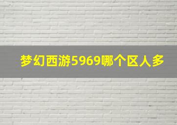 梦幻西游5969哪个区人多